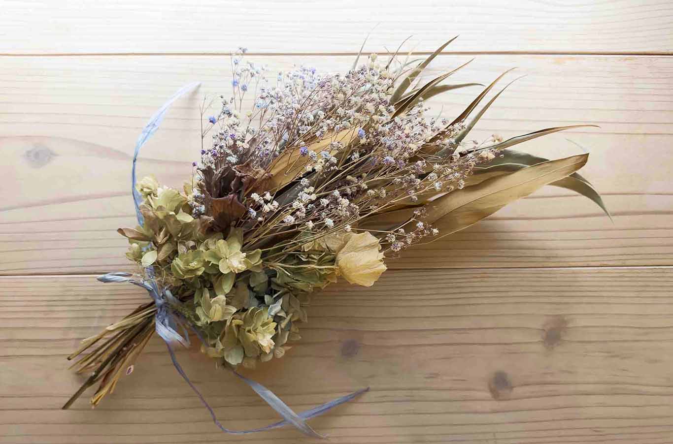 ザッパ村内Burano Zappaで販売されているギフトに喜ばれるドライフラワーブーケの写真